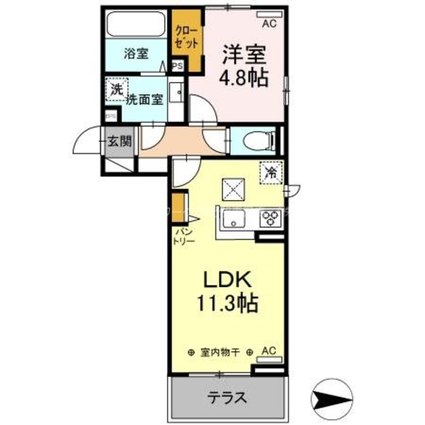 間取図 トリシア中御所