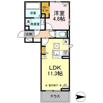 間取図 トリシア中御所