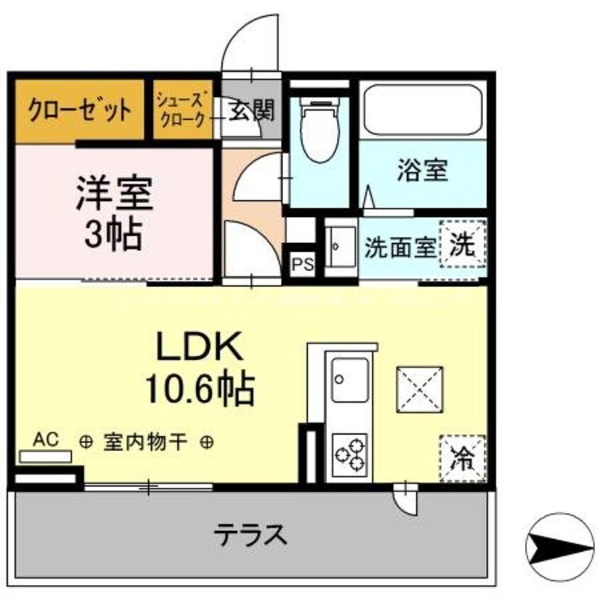 間取図 トリシア中御所