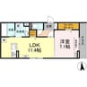 セレーノヴィータ中御所 1LDKの間取り