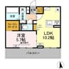 トリシア南俣　イースト 1LDKの間取り