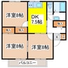 アメニティハウスいとうB棟 3LDKの間取り
