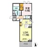 Ａ春栄 1LDKの間取り