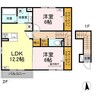 遊眠あがの 2LDKの間取り