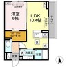 トリシア東口 1LDKの間取り