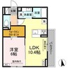 トリシア東口 1LDKの間取り