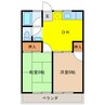 シティハイム 2DKの間取り