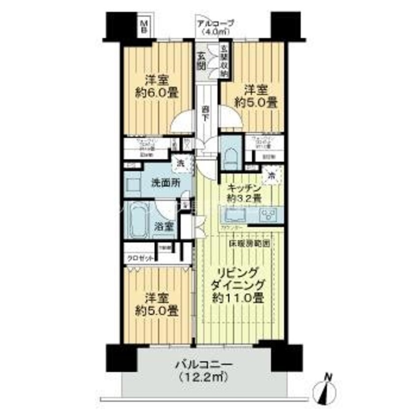 間取図 デュオヒルズ長野権堂