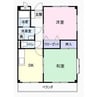 湖鳩舎 2DKの間取り