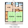 カネトハイツ 2Kの間取り