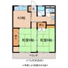 カネトハイツ 2Kの間取り