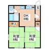 フレグランスロング 2DKの間取り