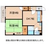 リジューム 2DKの間取り
