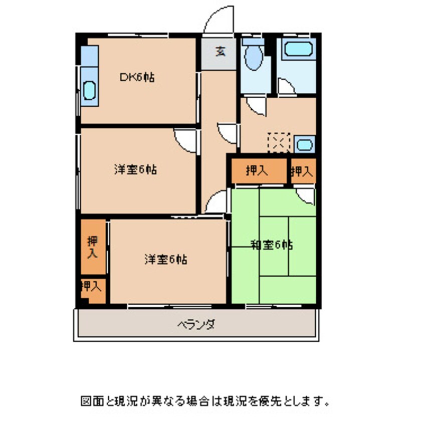 間取図 コーポ下金子