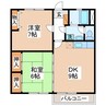 レジデンス宮川弐号館 2DKの間取り