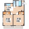 Mコーポ 2DKの間取り