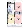 サンライズハラタC 2DKの間取り