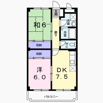 間取図 中央本線（甲信越）/茅野駅 徒歩31分 2階 築24年