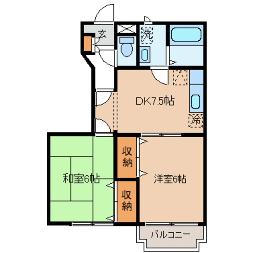 間取図 中央本線（甲信越）/茅野駅 徒歩50分 1階 築23年