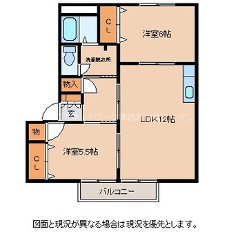 間取図 コーポアカネ