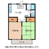 パークヒルＭ 2DKの間取り