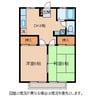 パークヒルＭ 2DKの間取り