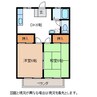 パークヒルＭ 2DKの間取り