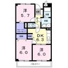 エクセレントスクェア21 3DKの間取り