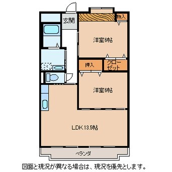 間取図 中央本線（甲信越）/茅野駅 徒歩15分 2階 築21年