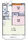 グランデュオ 2LDKの間取り