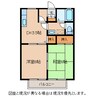 サンビレッジ花櫚　B 2DKの間取り