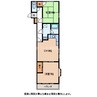 クレアトゥールPino 2DKの間取り