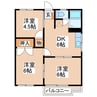 ハイランドコーポ 3DKの間取り