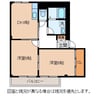 サンライズハラタB 2DKの間取り