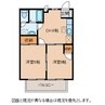フラワーベッド 2DKの間取り