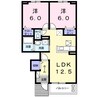 サンヒルズ 2LDKの間取り