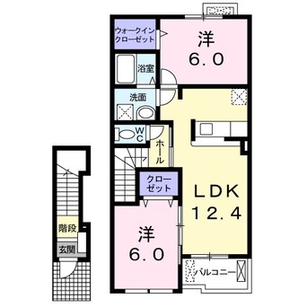 間取図 中央本線（甲信越）/上諏訪駅 徒歩20分 2階 築13年