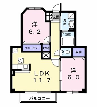 間取図 フラワーヒル　D