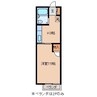 サンパレス 1Kの間取り