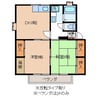 シティハイムタカシマA 2DKの間取り