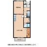 ハラタハイツD 1LDKの間取り