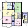 ベルデュールB 3LDKの間取り