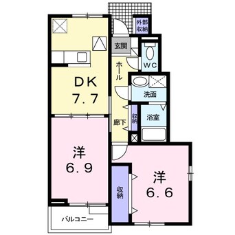 間取図 中央本線（甲信越）/上諏訪駅 徒歩60分 1階 築21年