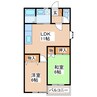 アップルガーデンコーポ 2LDKの間取り