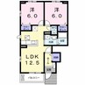 サニー・カルム 2LDKの間取り