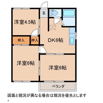 間取図 コーポ富里