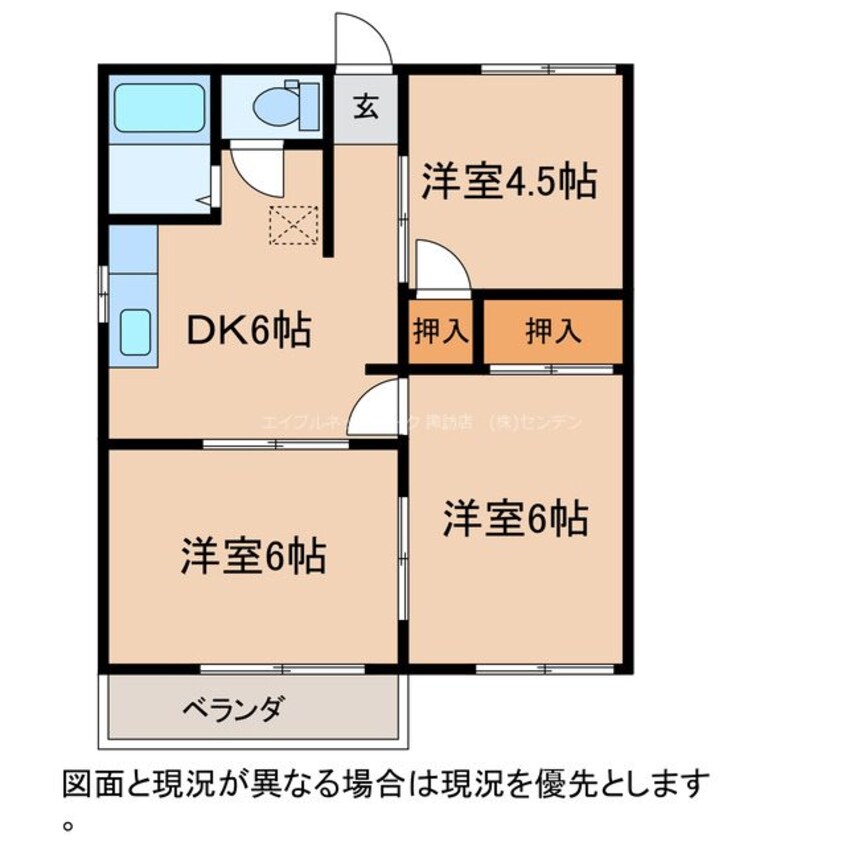 間取図 コーポ富里