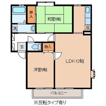 間取図 サンビレッジ林檎　Ｂ