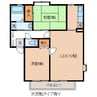 サンビレッジ林檎Ｂ 2LDKの間取り