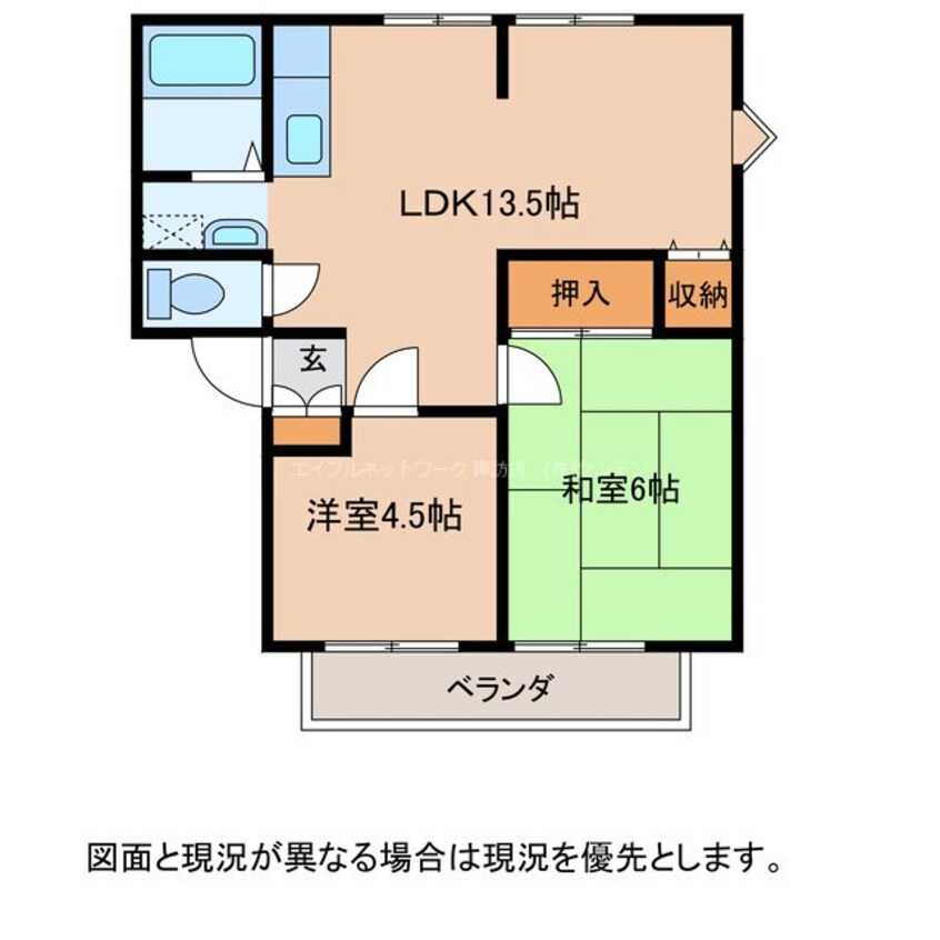 間取図 サンライフハヤシC